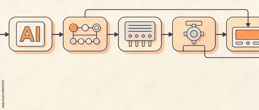 Visual representation of artificial intelligence processes showcasing ...