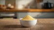 © VolumeThings - 1 cup of semolina flour in a bowl for baking or cooking