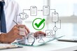 © T - Person working on task management process