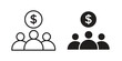 © Cristiane - Mutual funds icon, line symbols on white background. EPS10