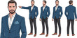 © MSTZOWRON - Realistic Businessman in Blue Suit  Professional Pose Collection