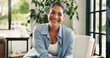 © OnPoint/peopleimages.com - Smile, relax and portrait of woman on sofa of home for peace, confidence and wellness. Happiness, pride and weekend break with mature person in living room of apartment for calm, free time and rest
