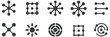 © Vector Gallery - Network icon set glyphs, connectivity connection node and link symbols, nodes and links icons for top ranked digital infrastructure visuals, cloud computing diagrams, IT dashboards