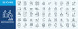 © sugimanpenghulu - Growth and Strategy - Icon Collection. Thin Outline Set contains such Icons as market analysis, marketing strategy, swot analysis and more. Simple web icons set