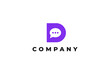 © Bayu - chat bubble message logo of letter d