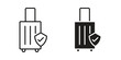 © Cristiane - Protection of baggage icon vector illustrations. vector glyph flat icons