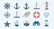 © Efan - Nautical themed collection of various maritime symbols and objects.