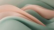 © wasilah - Abstract wavy pastel design with layered forms, a 3D rendering of smooth, curving surfaces