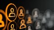 © jiratip - A digital depiction of person icons with an artistic design, illustrating social connections and networking