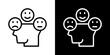 © Artstic - Emotional Icon Of Line Black And White Style Vector Illustrationn