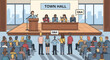 © Apex Imagery - Town Hall Meeting with Public Speaking.