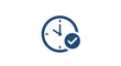 © Vans - Clock with check mark symbol.