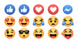 © Baloch - Facebook Emoji Reactions Isolated on White Background