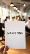 © Palugada - Marketing Word Held in Office Setting