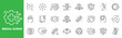 © tutti_frutti - Medical science icon set featuring DNA genetics, laboratory research, artificial intelligence, healthcare technology, outline line icons with editable stroke vector.