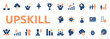 © Ponisih - Upskill icon two color style with success, growth, creative thinking, teamwork, career icons