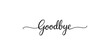 © Continues One Line D - Elegant goodbye script lettering on a clean white background for farewell cards and designs Vector, illustration
