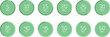 © Tahmina - A modern collection of green circular digital timers displaying seconds from five to sixty