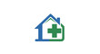 © abell - Simple house and medical cross logo design element.