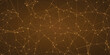 © Arthur Vinsmoke - Warm golden abstract network of linked nodes and lines forming a detailed geometric web against a rich brown background