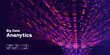 © Oleg - Big Data Digital Background With Flowing Purple Orange And Blue Light Dots Creating Futuristic Wave Tunnel. Neon Data Waves Design. Vector Illustration.