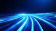 © Farah - A vibrant blue light trail speeding through a dark background with a sense of motion and energy