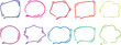 © Md-stock - A collection of colorful speech bubbles in various shapes and sizes on a white background for creative and communicative use