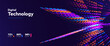 © Oleg - Big Data Digital Technology Background With Glowing Neon Dots Forming Fast Streams For AI, Cloud And Innovation Concepts. Digital Technology Backgrounds For Presentations. Vector Illustration.
