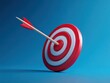 © Johannes - target with arrow isolated on a blue background