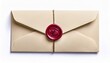 © Joseph - Cream Envelope With Rose Wax Seal Isolated On A Transparent Background