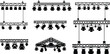 © GDMala02 - Various stage lighting rigs and structures showcasing different configurations on transparent background silhouette high quality professional detailed modern elegant stylish clean
