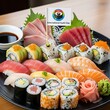 © Joko - A colorful sushi platter celebrating International Sushi Day with fresh ingredients.