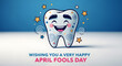 © Shafia - Happy april fools day smiling tooth illustration