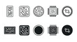 © charli - Collection of diverse microchip icons representing various technological advancements and innovations in the field of electronics and computing