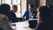 © Vane Nunes - Multigenerational business people shaking hands in sustainable innovation meeting - Green renewable project agreement concept