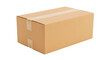 © Design AI - A cardboard box with a plain white background and visible packaging tape. isolated on transparent background