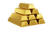© mamu - Stack of gold bars pile shiny isolated on a transparent background