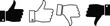 © Rubya - Thumbs up and thumbs down hand icons vector set like and dislike feedback symbols illustration