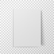 © elena_garder - White blank book cover mockup isolated on transparent background, realistic closed vertical book, magazine or notebook template shown from front side for branding, publishing, editorial, and