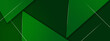 © sutthichai - Abstract dark green geometric background featuring sharp triangular layers and thin white lines. A modern professional backdrop ideal for corporate tech presentations