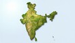 © Novi - 3D India Map with Elevated State Regions