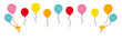 © Moe Hosokawa - カラフルな風船のイラストの背景素材/デコレーション向け素材/Colorful balloon illustration background materialColorful balloon illustration background material
