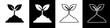 © IamHydra13 - Growing Seedling Plant Icon in Soil - Minimalist Nature Graphic on Black Background