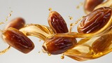 Sweet organic dates fruit drizzled with delicious golden caramel syrup