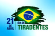 © BestDesign - Brazilian flag brush stroke for tiradentes day celebration design
