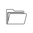 © Mmm - Simple black folder icon for organizing documents and files