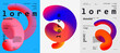 © Molibdenis-Studio - Abstract design featuring bold, colorful gradients and modern typography. The composition includes dynamic shapes and text elements, creating a futuristic aesthetic.