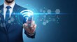 © Ilja - Innovative Networking Advancements Visualizing Modern Wi-Fi 7 and Smart Device Connectivity