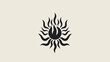 © Mufarokah - Abstract illustration of a stylized sun with flames and radiating lines