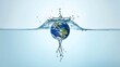 © Niloy - Saving water and world environmental protection concept. Eearth, globe, ecology, nature, planet concepts